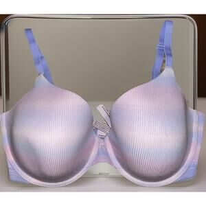VICTORIAS SECRET T-Shirt Lightly Lined Demi Bra 36DDD Underwire Pink/Purple
